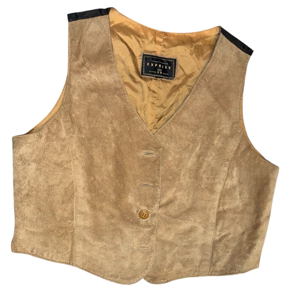 Vintage Express Tan Suede Vest